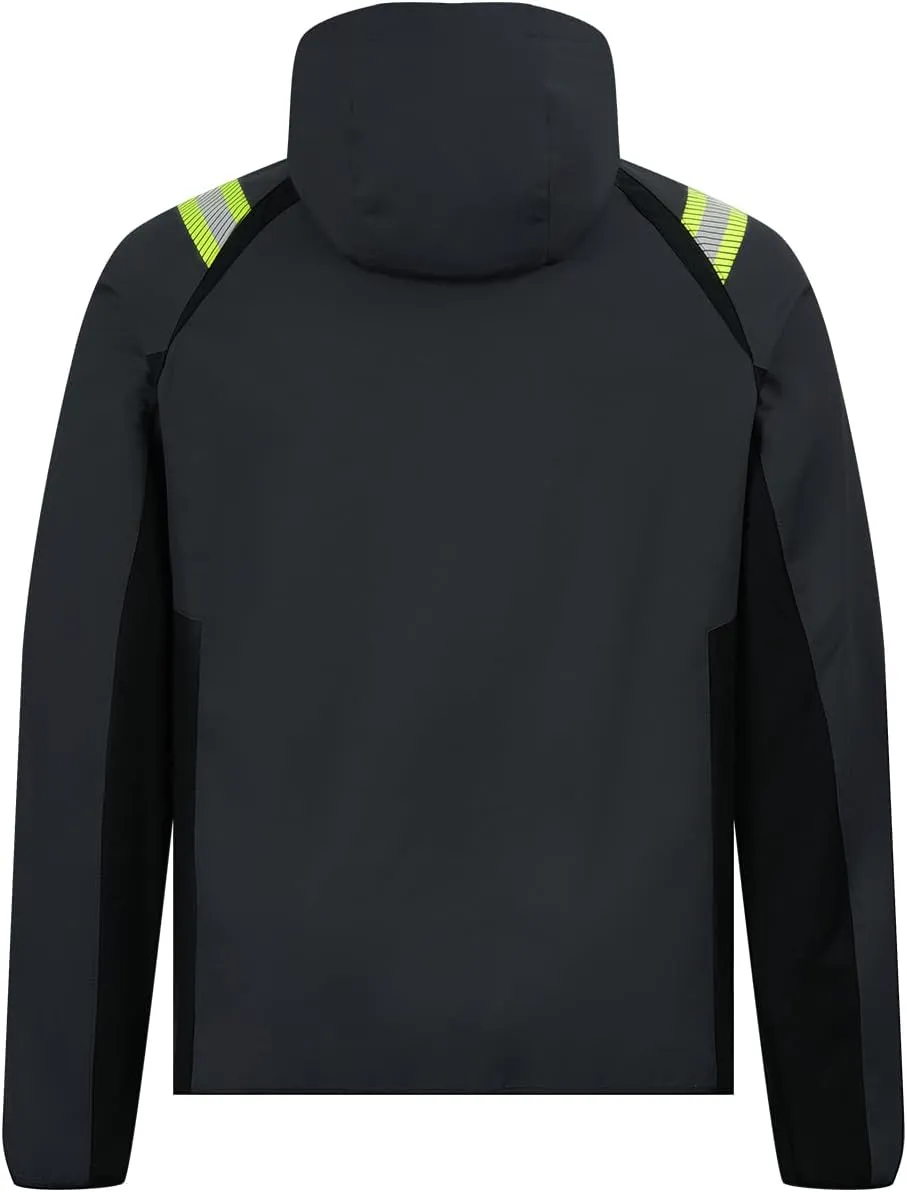 Mens Lightweight Jacket Soft Shell Windbreakers Water-resistant Hiking Safety Outerwear