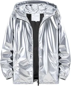 Mens Lightweight Windbreaker Waterproof Rain Jacket Hooded Windbreaker Camo Jacket with Zipper Pockets