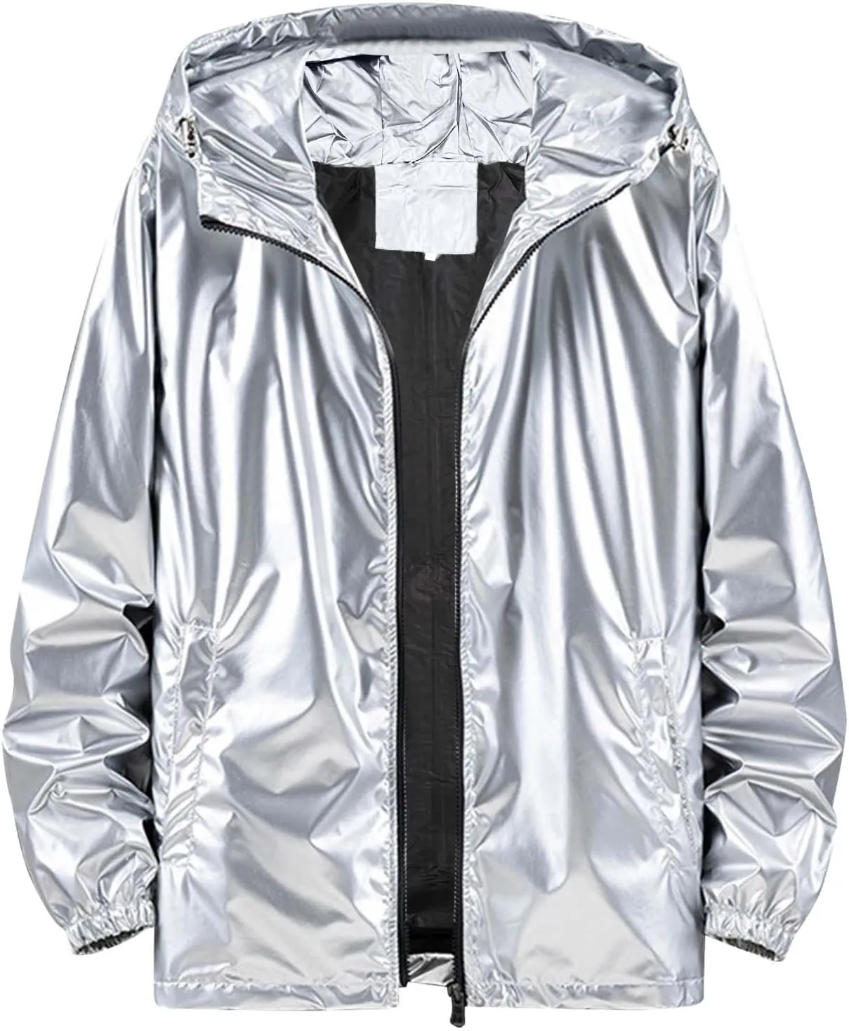 Mens Lightweight Windbreaker Waterproof Rain Jacket Hooded Windbreaker Camo Jacket with Zipper Pockets