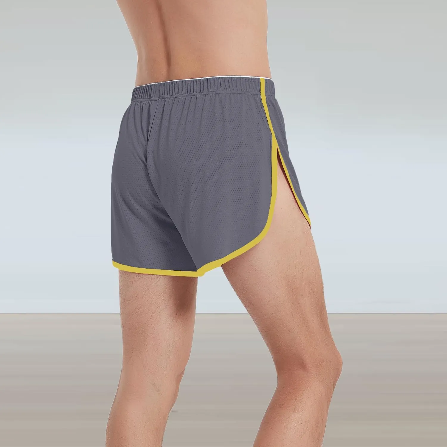 Men's Mesh Running Shorts with Side Slit
