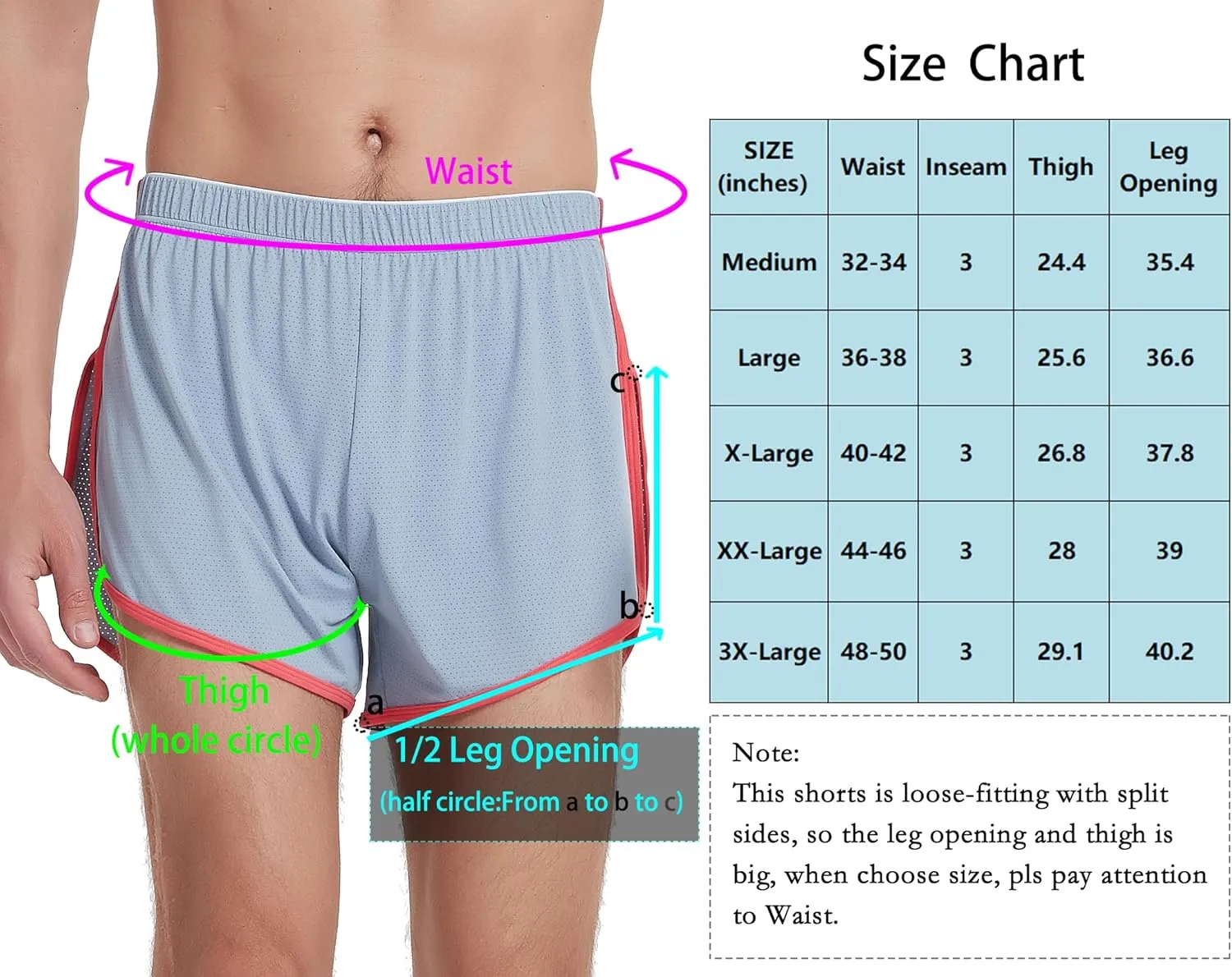 Men's Mesh Running Shorts with Side Slit