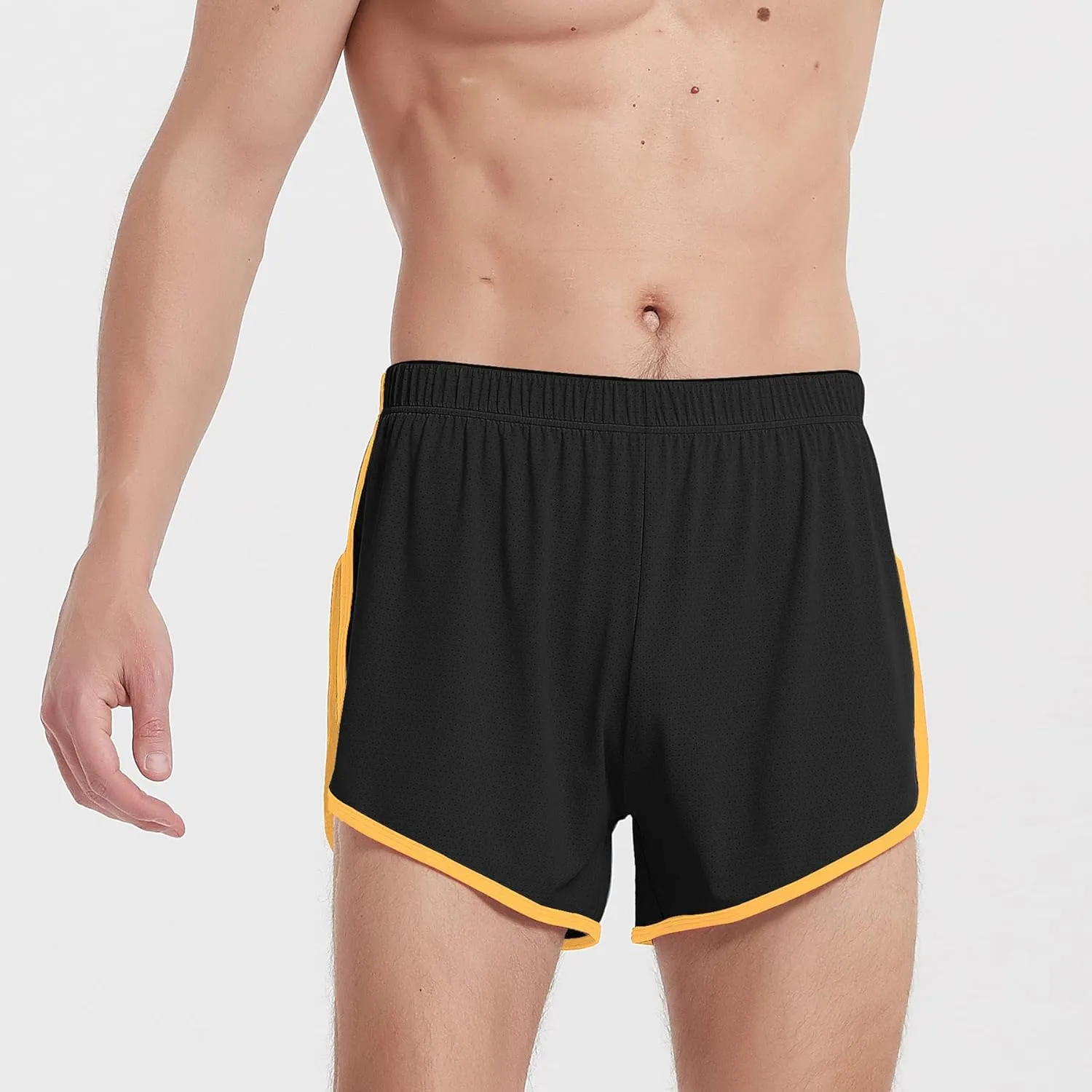 Men's Mesh Running Shorts with Side Slit