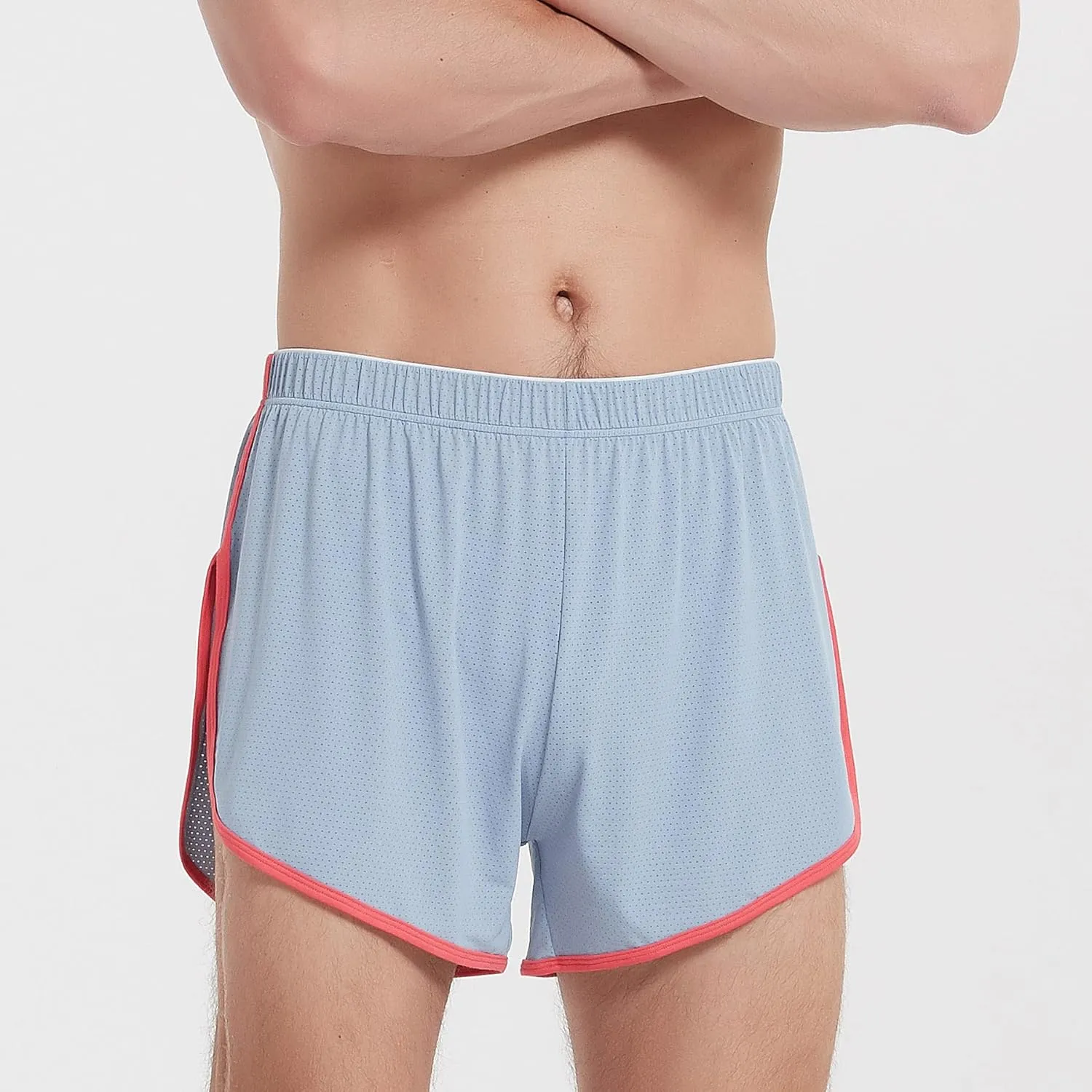 Men's Mesh Running Shorts with Side Slit