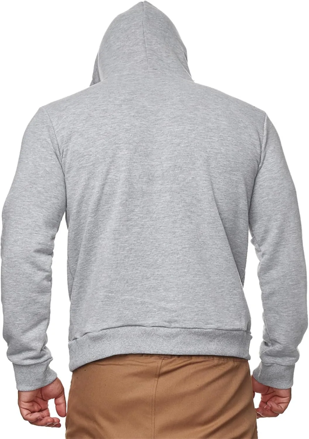 Men's Pullover Hoodies Winter Face Mask Hooded Sweatshirts Drawstring Long Sleeve Casual Warm Fleece Coat with Pockets