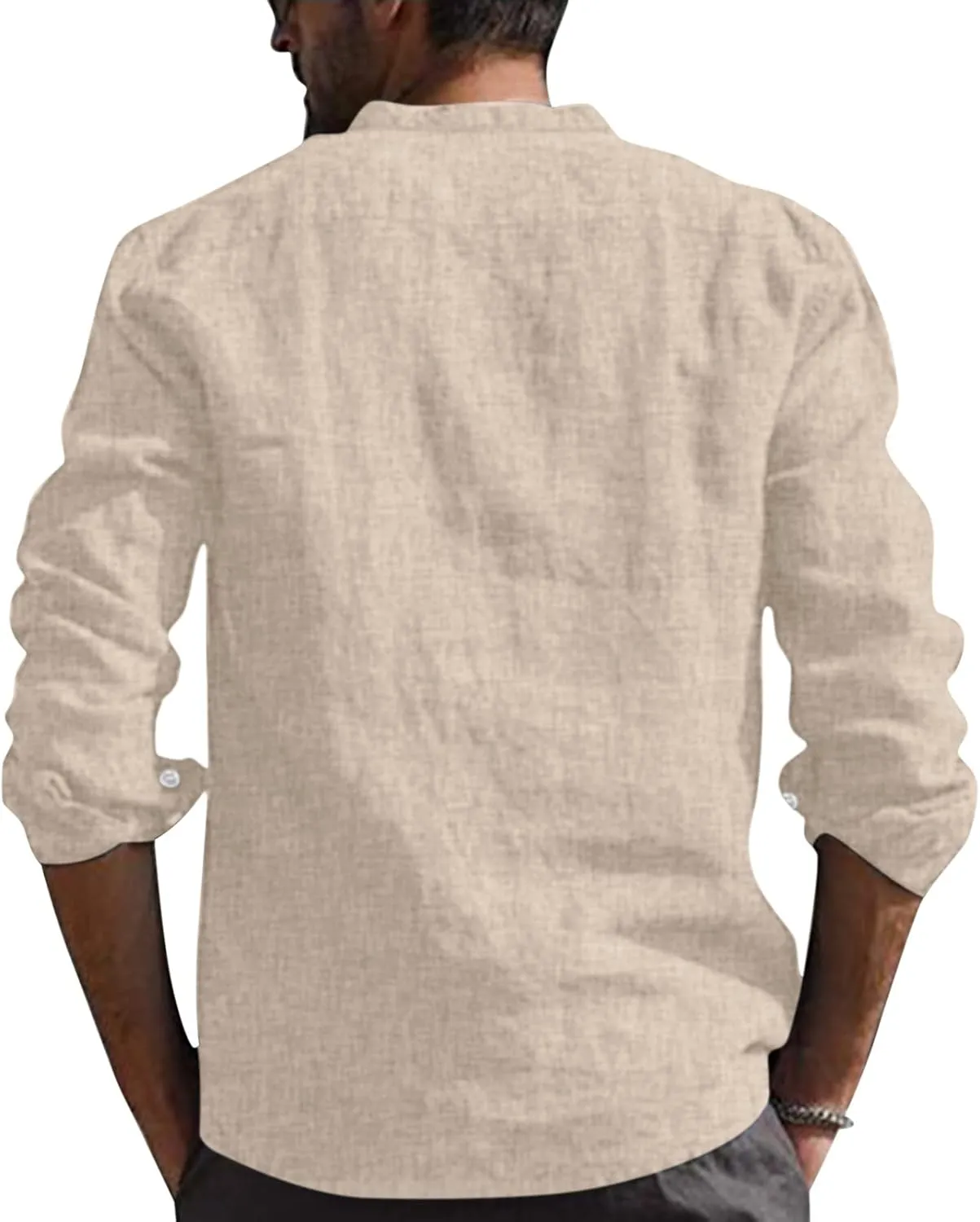 Mens Shirts Men'shirts Regular-Fit STwo-Pocket Flannel Shirt Wrinkle Resistant Button Front Shirt Pullover Top