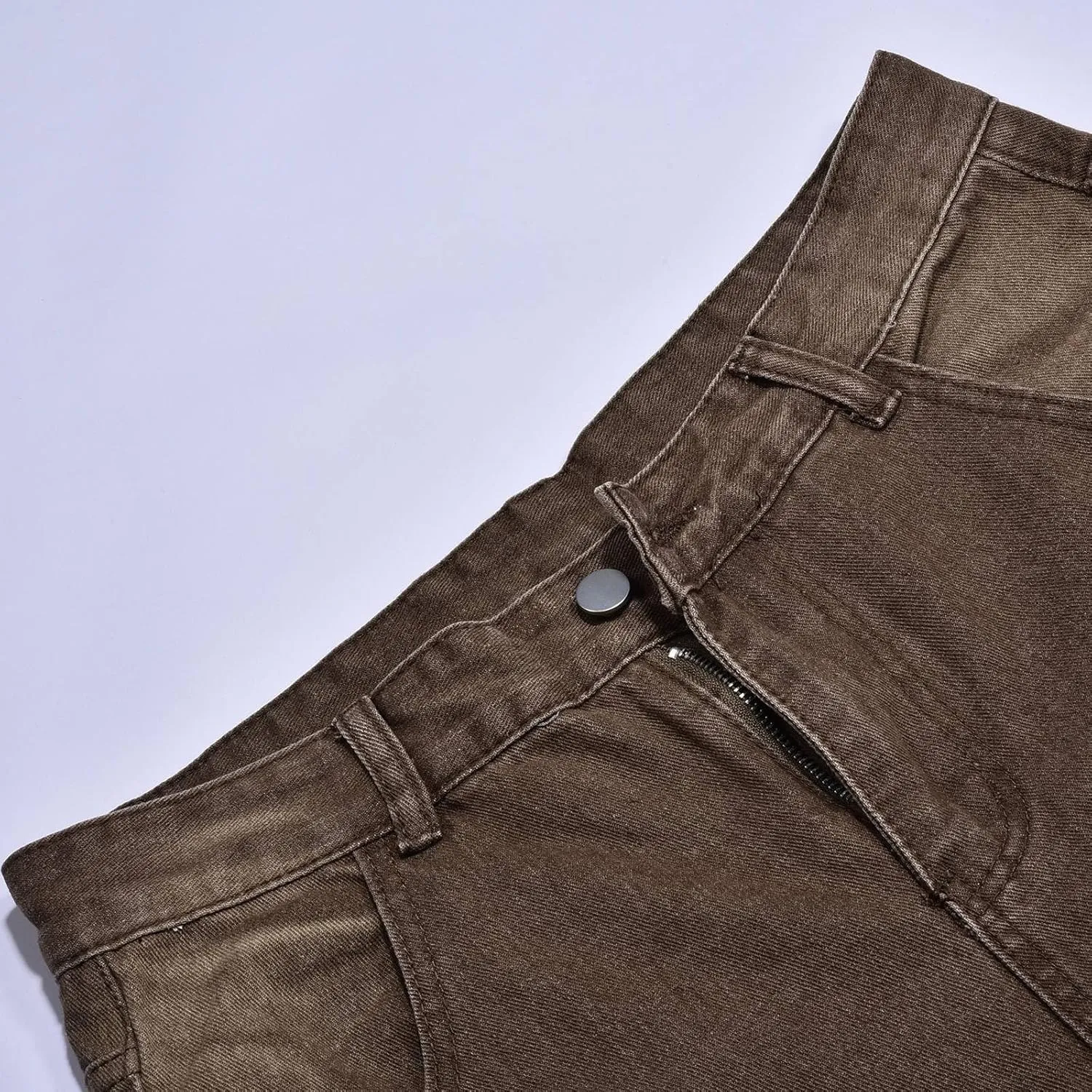 Mens Slim Fit Boot Cut Jeans Denim Straight Leg Relaxed Fit Jeans for Men Washed Old Loose Fashion Casual Jeans Mens
