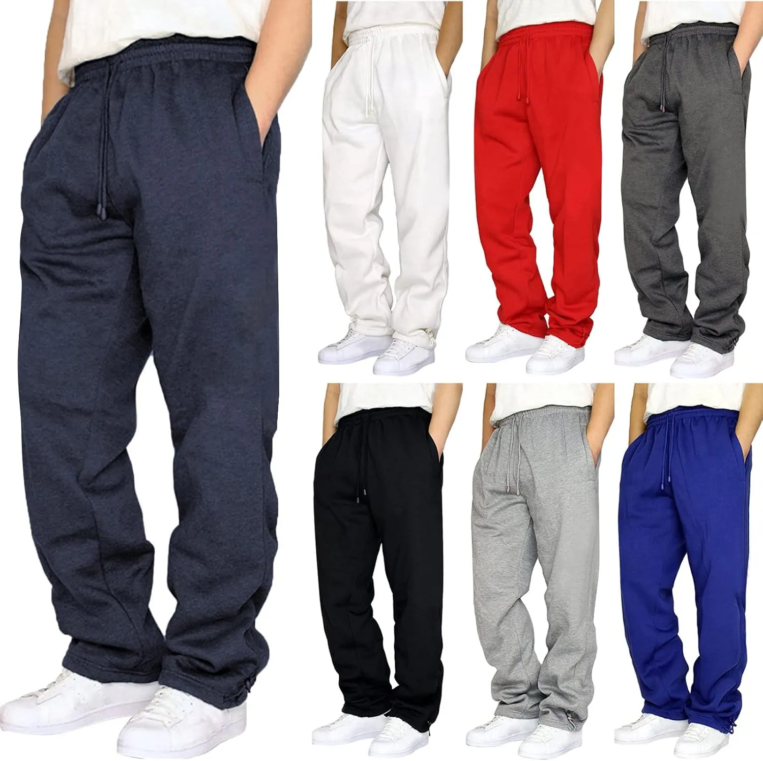 Mens Sweatpants Joggers Men's Athletic Running Pants Active Lightweight Workout Gym Loose Fit Sweatpants with Pockets