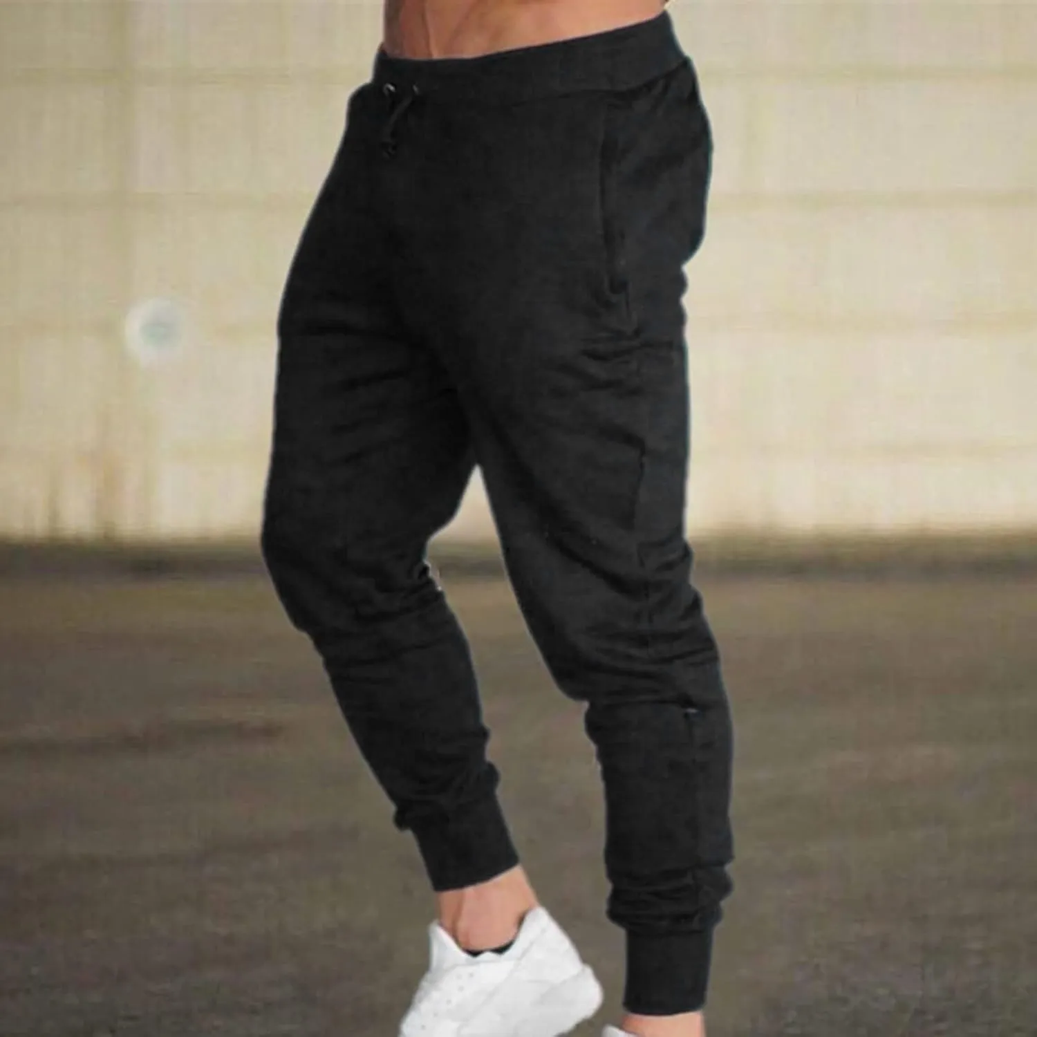 Mens Sweatpants Open Bottom Men's Sweatpants with Pockets Open Bottom Athletic Pants for Jogging Workout Gym Running