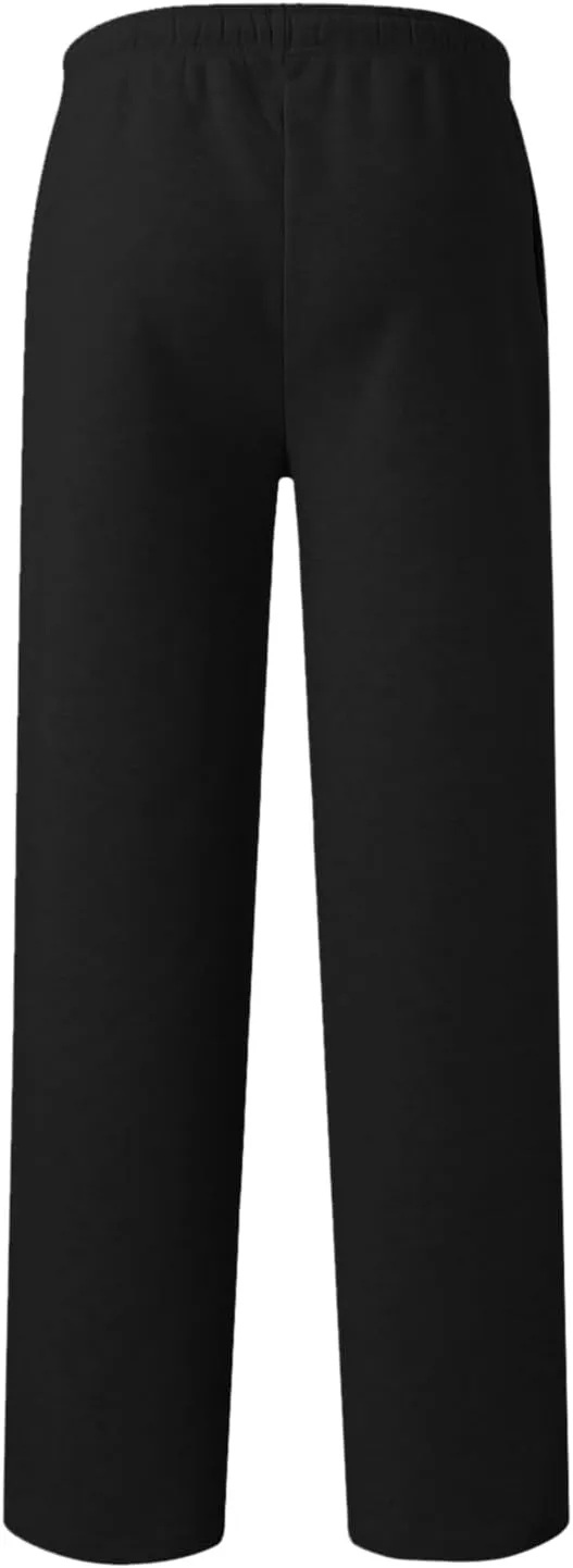 Mens Sweatpants Open Bottom Sweatpants for Men Loose Fit Men's Cotton Sweatpants Athletic Lounge Pants with Pockets 2024