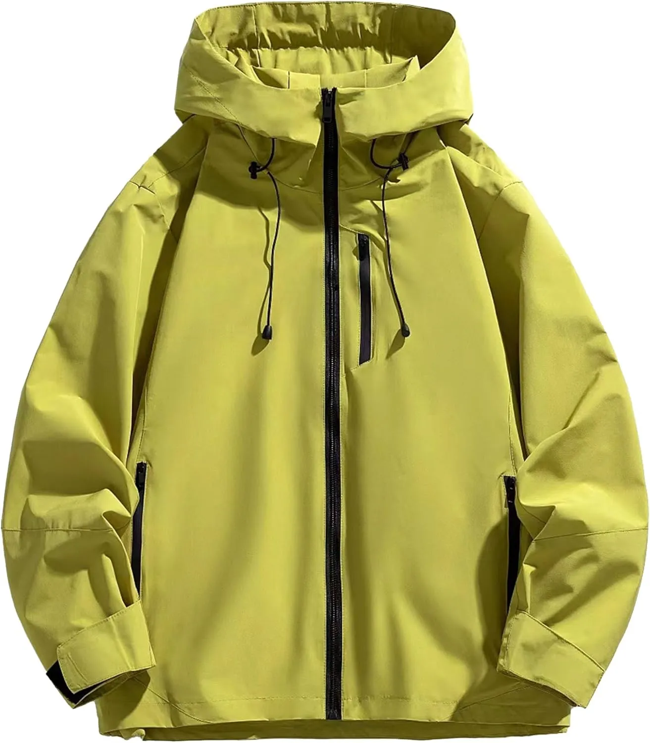 Men's Windbreaker Jacket Lightweight Water-Resistant Windbreakers Outdoor Waterproof Hooded Classic Cycling