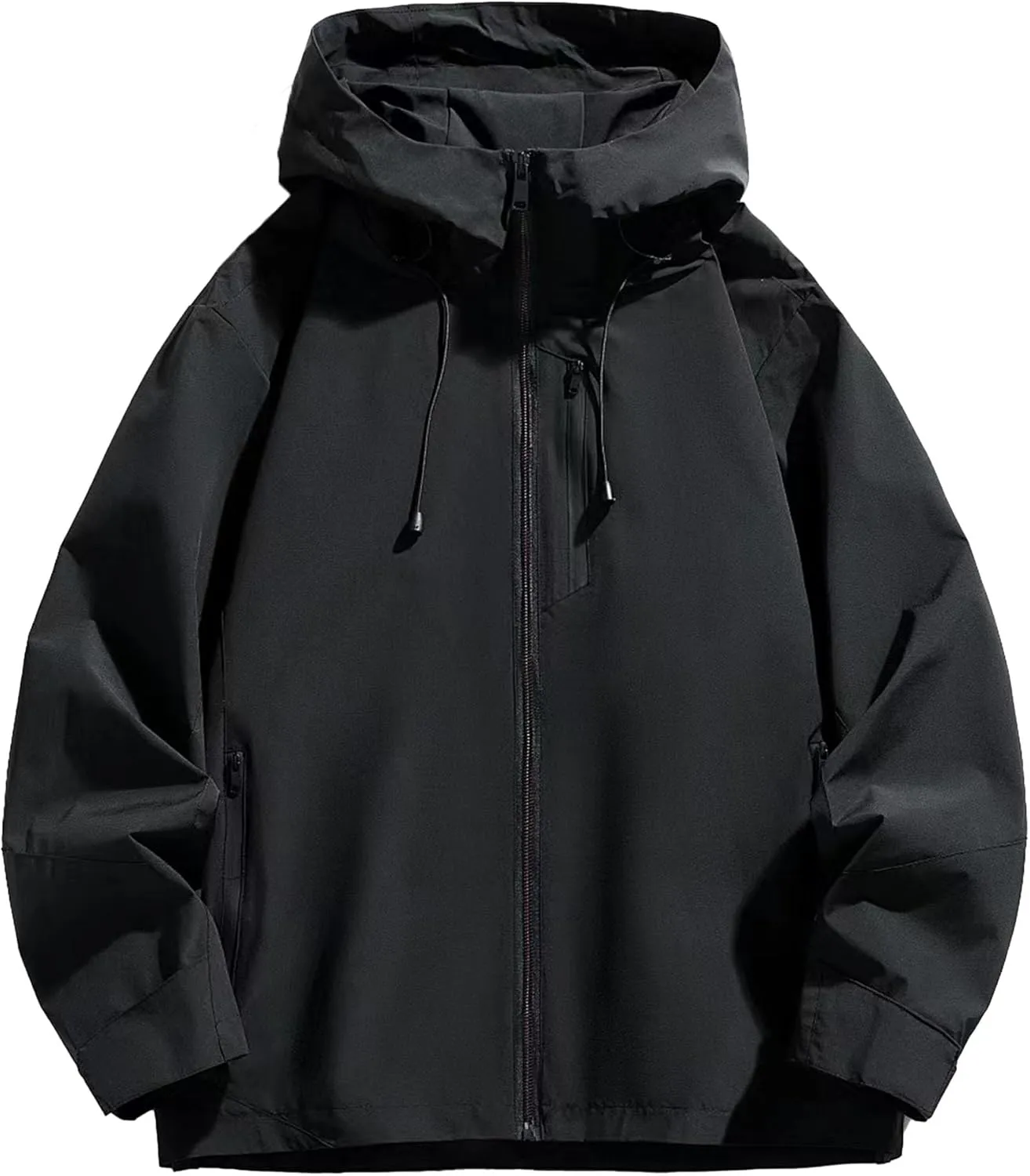 Men's Windbreaker Jacket Lightweight Water-Resistant Windbreakers Outdoor Waterproof Hooded Classic Cycling