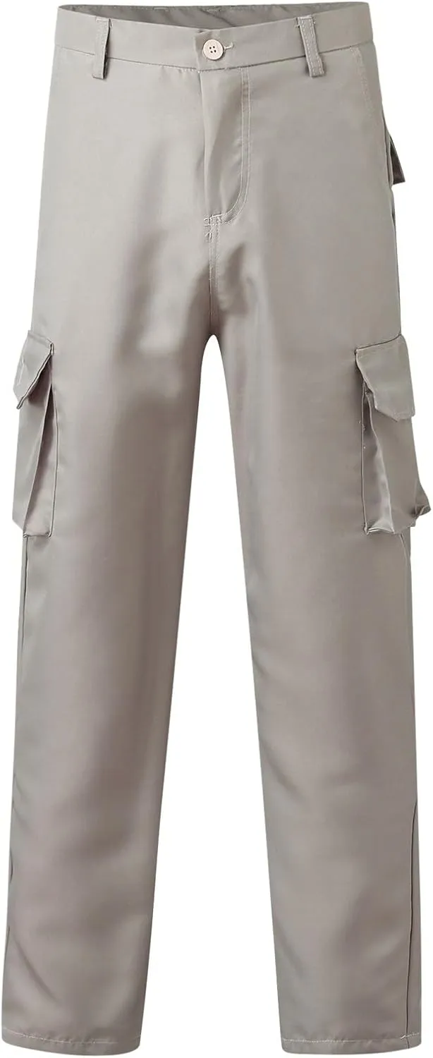 Men's Workout Athletic Golf Jogging Pants with Pockets Elastic Waist Button Lightweight Running Hiking Pants for Men