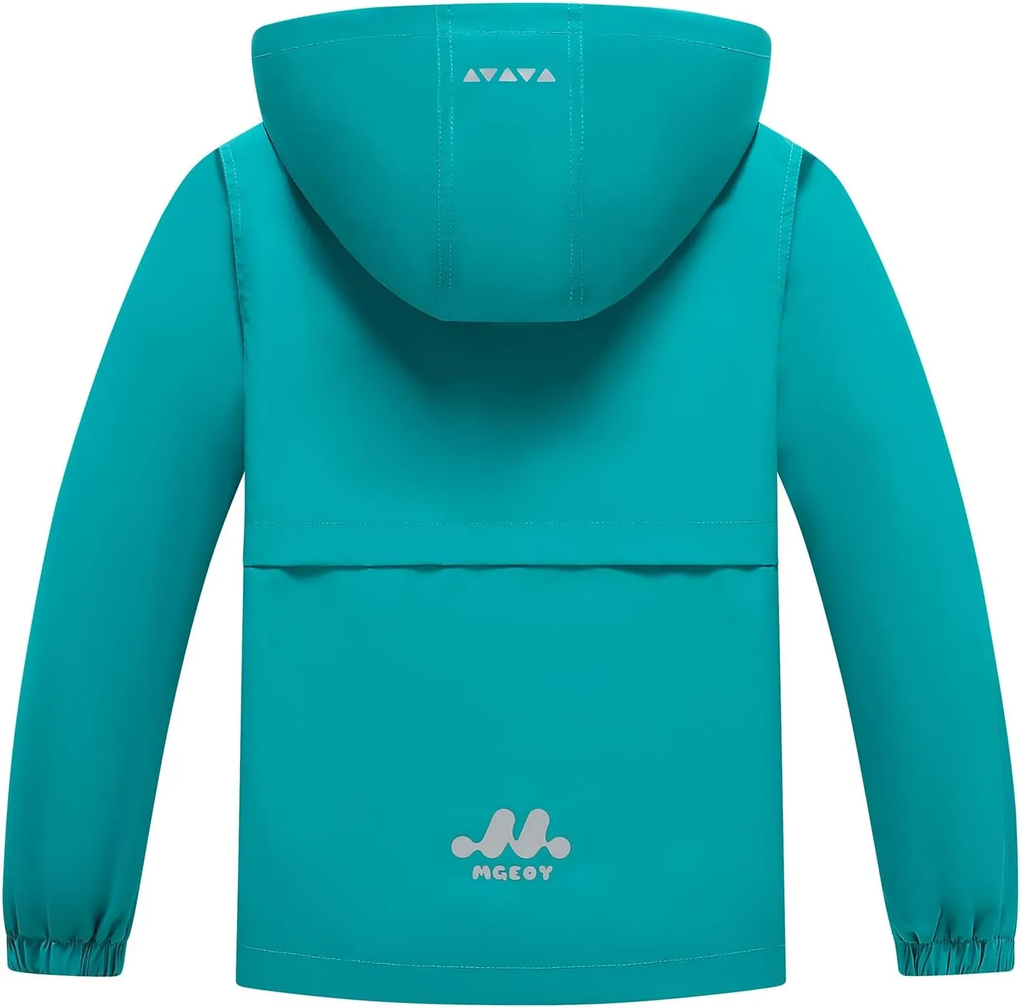 MGEOY Boys Girls Rain Jacket Lightweight Waterproof Hooded Fleece Lined Raincoat Windbreakers for Kids