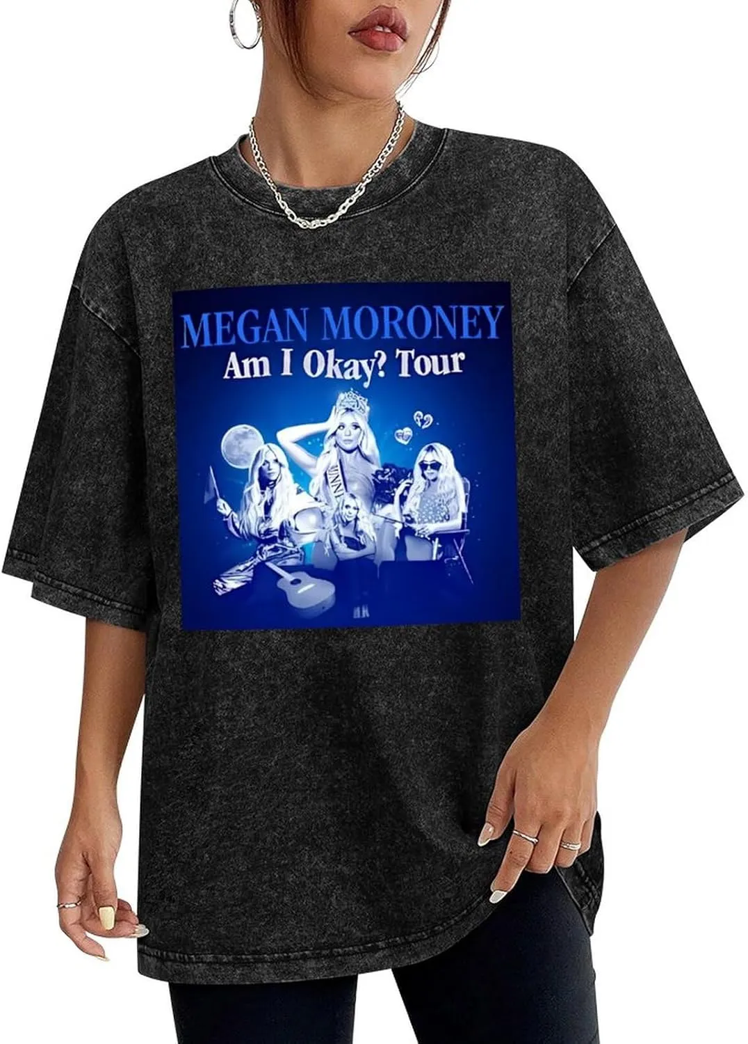 Moisture-Wicking Retro Oversized Cotton T-Shirt Stylish Shirt Crew Neck Tees
