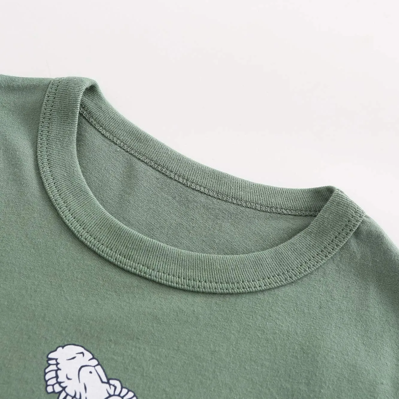 Moon Tree Boys Cotton Long Sleeve T Shirts Cartoon Shirt Crew Neck Tees Excavator 2 Pack