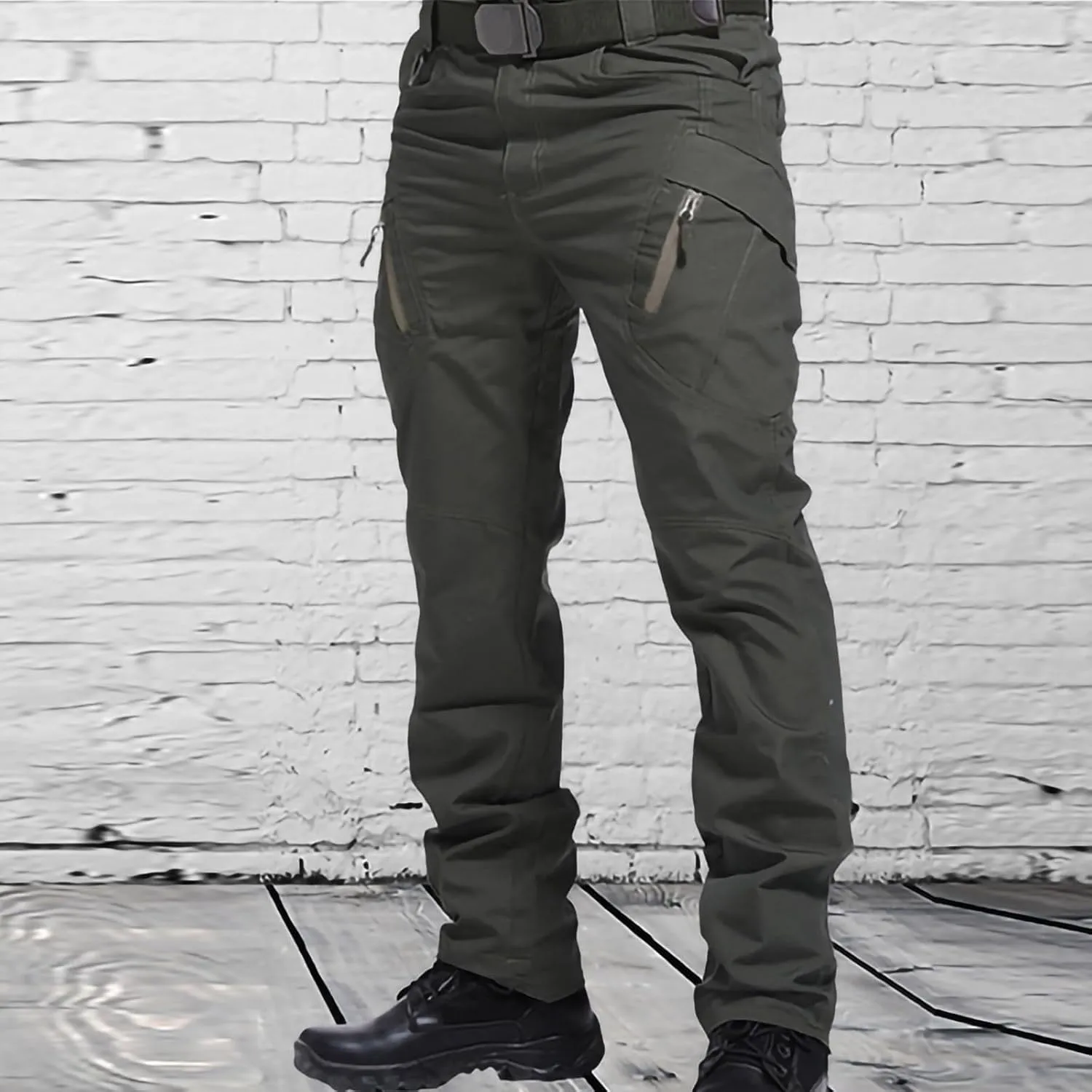 Muscularfit Camo Pants for Men Causal Joggers Athletic Pants Loose Fit Twill Chino Multi Pockets Straight Sweatpants 2023