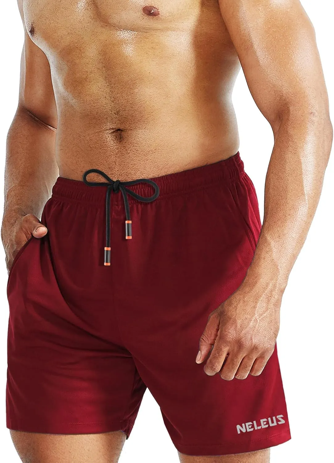 NELEUS Men's 7 inch Lightweight Workout Running Shorts with Pockets