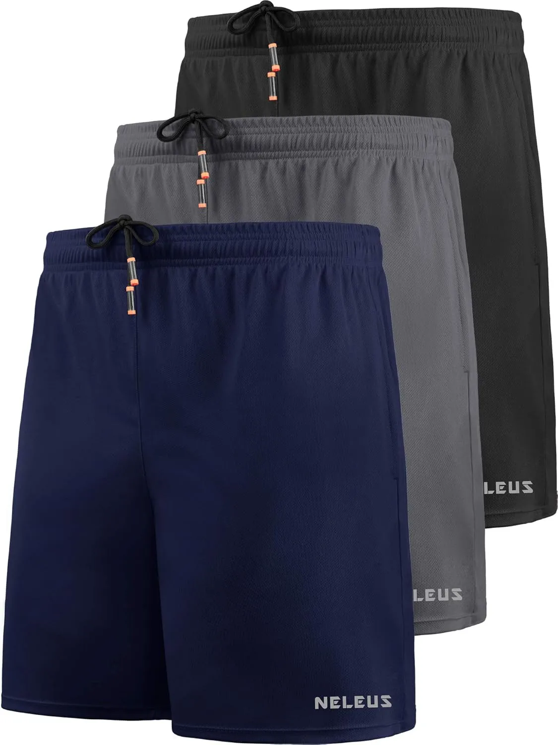 NELEUS Men's 7 inch Lightweight Workout Running Shorts with Pockets