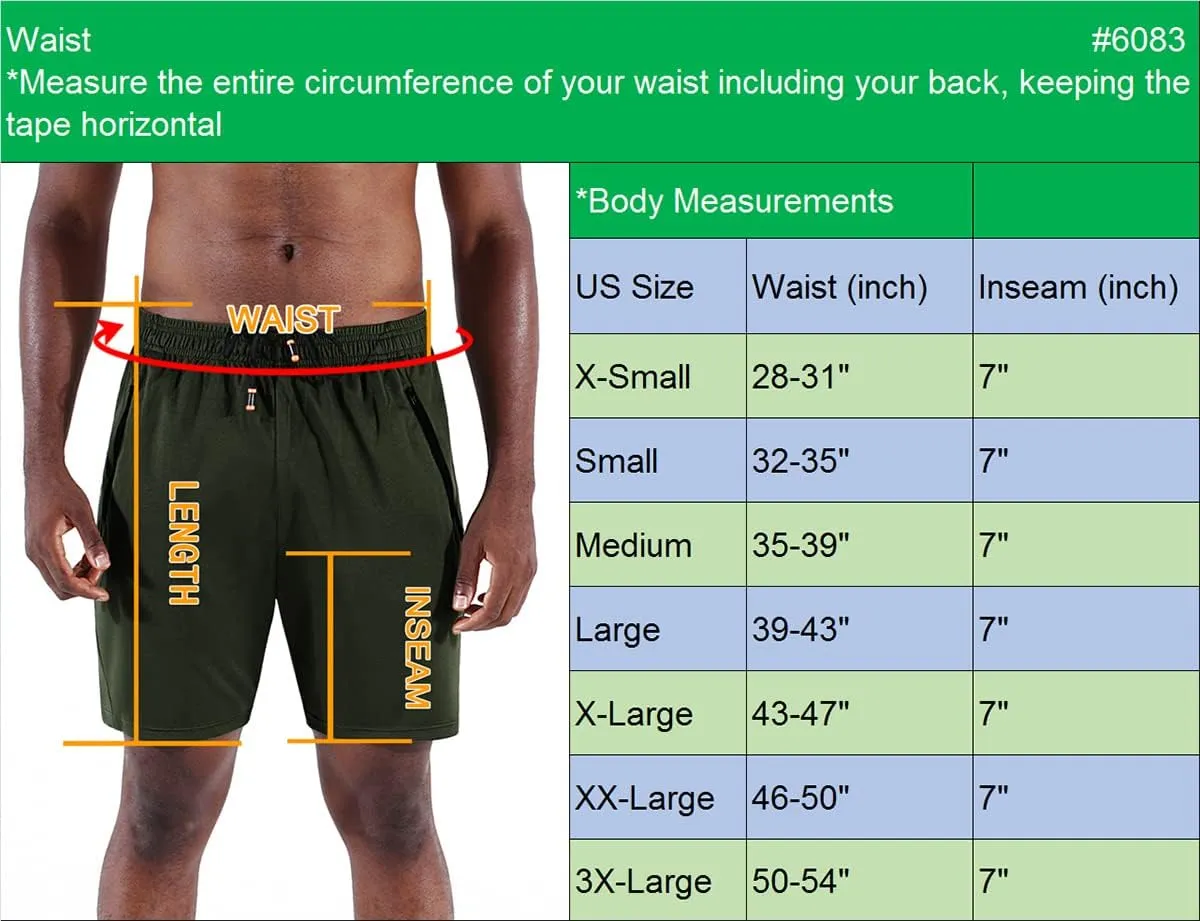 NELEUS Men's 7 inch Lightweight Workout Running Shorts with Pockets