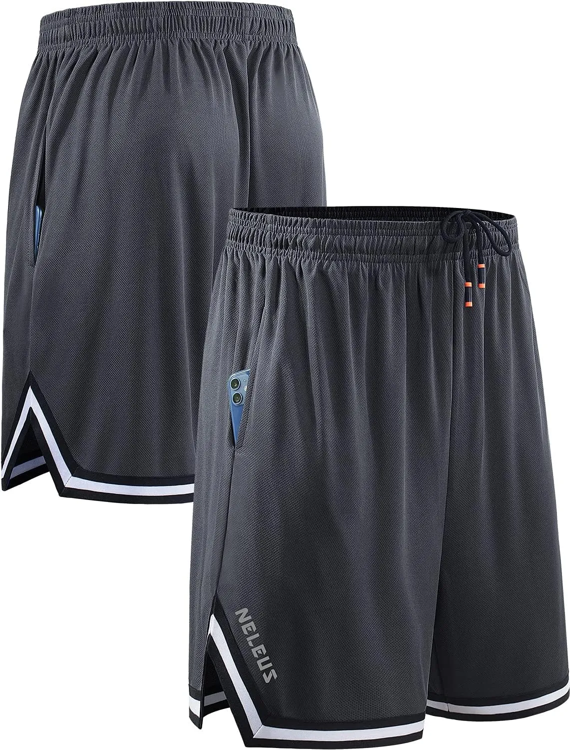 NELEUS Men's 7 inch Lightweight Workout Running Shorts with Pockets