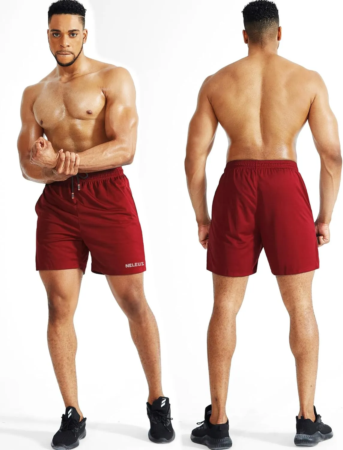 NELEUS Men's 7 inch Lightweight Workout Running Shorts with Pockets