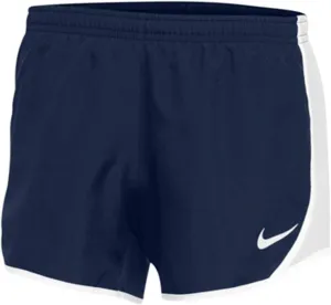 Nike Girls Dry Tempo Running Shorts (Large, Navy/White)