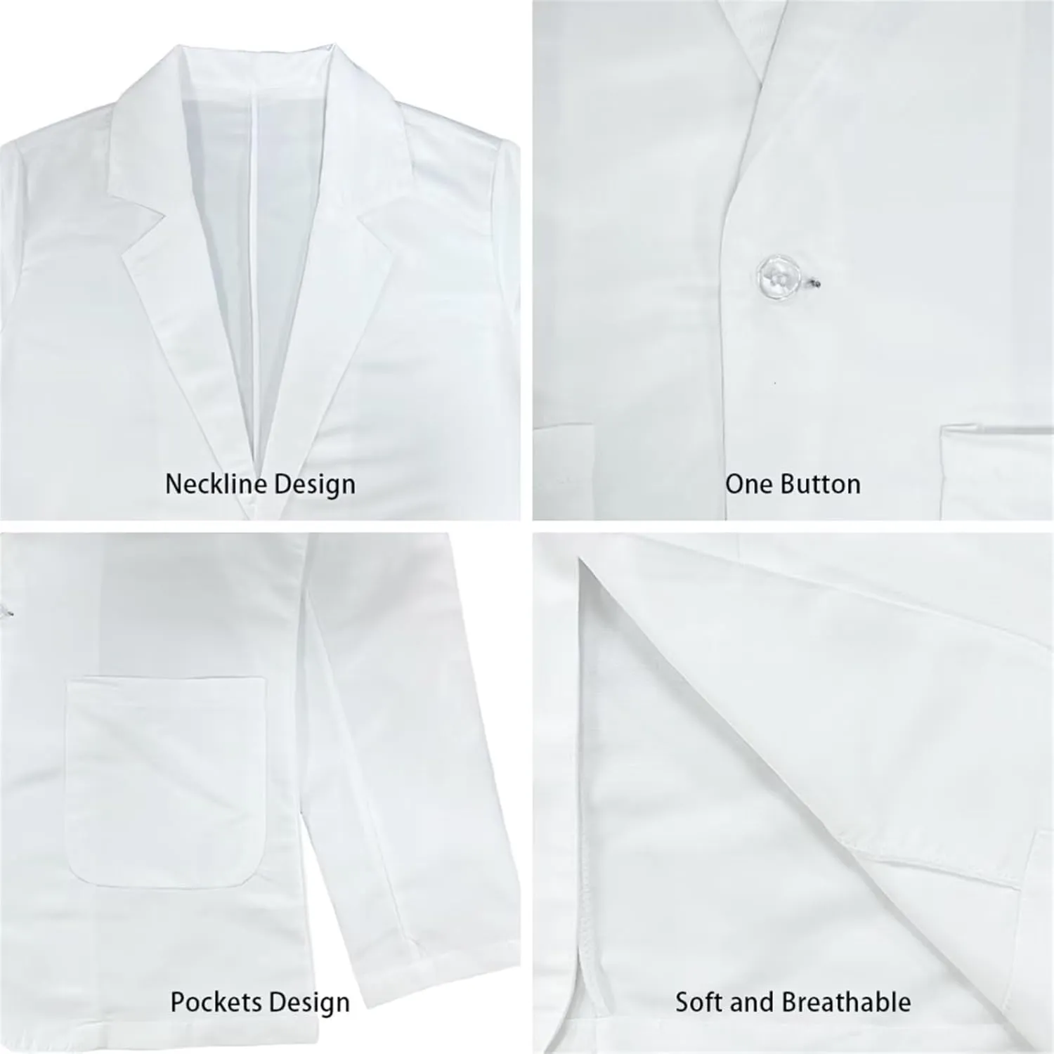 Novelty Women's Casual Blazers Long Sleeve Open Front Button Work Offic Blazer Jackets with Pockets
