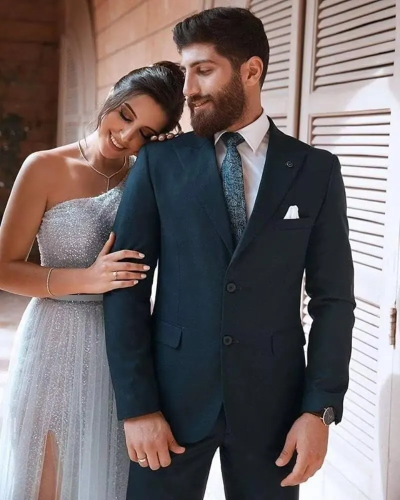 One Shoulder Sequin Long Prom Dresses for Women 2024 Sparkly Tulle High Slit Formal Maxi Evening Dress with Slit