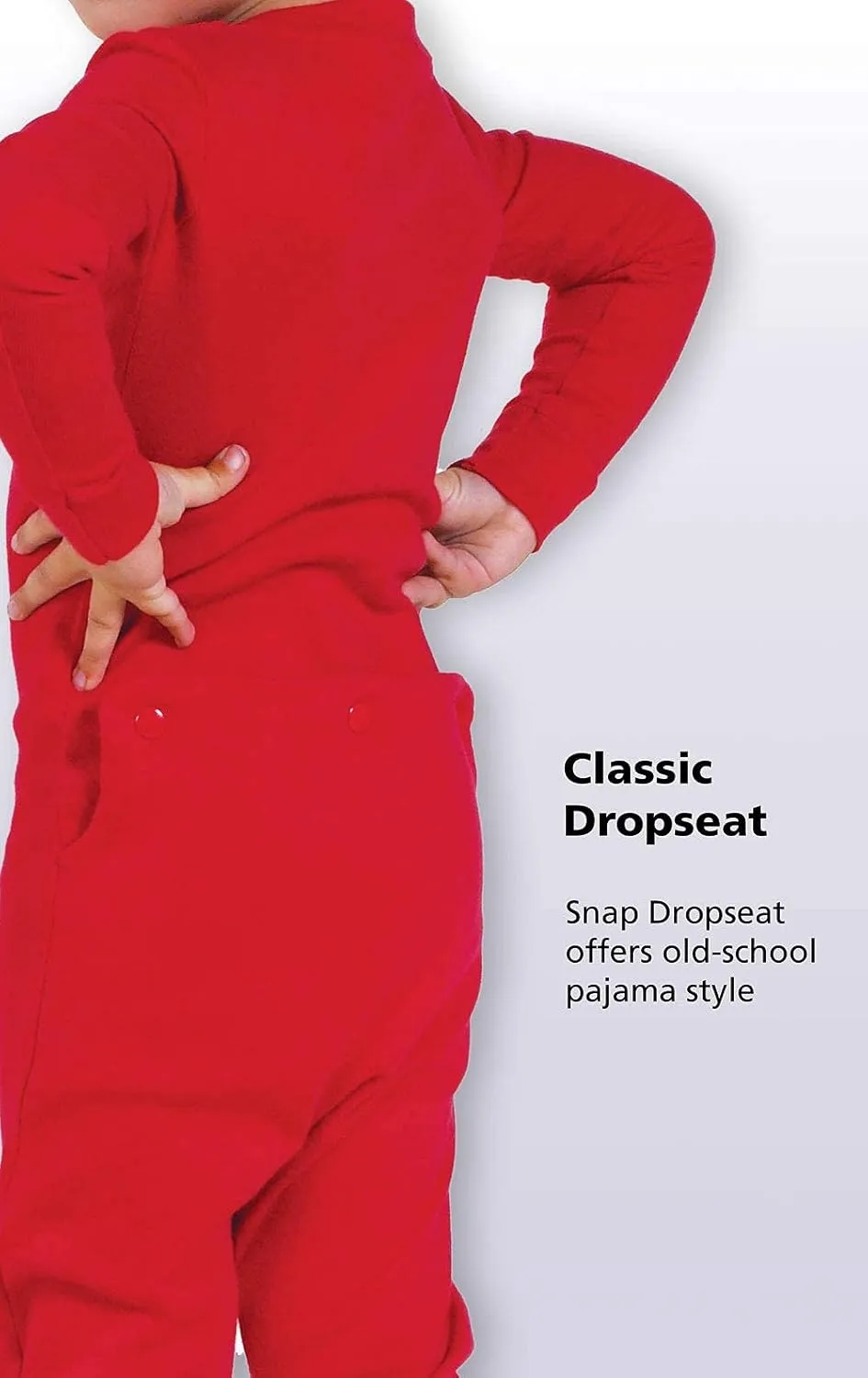 PajamaGram Christmas Pajamas For Kids - Toddler Christmas Pajamas, Red Dropseat