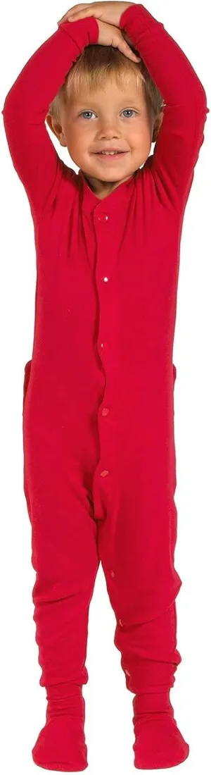 PajamaGram Christmas Pajamas For Kids - Toddler Christmas Pajamas, Red Dropseat