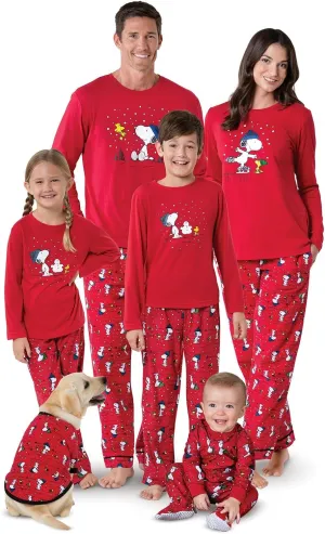 PajamaGram Family Pajamas Matching Sets - Snoopy Pajamas, Red