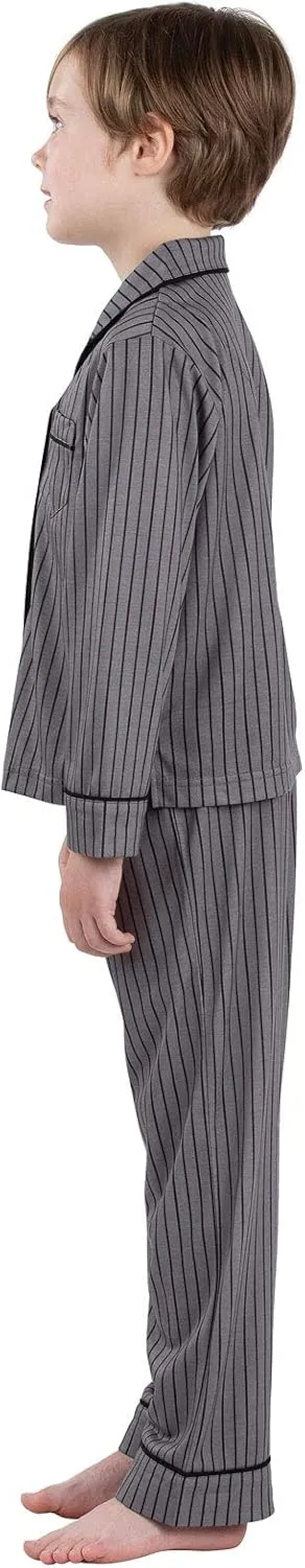 PajamaGram Pajamas for Kids - Kids Long Sleeve Button Down Pajamas with Pants