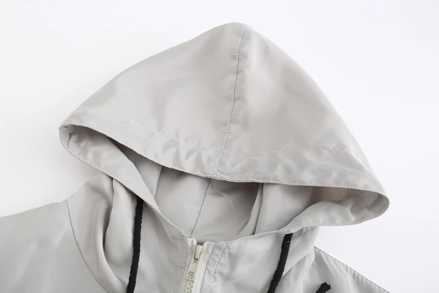perdontoo Mens Casual Windbreakers Lightweight Drawstring Hooded Jackets