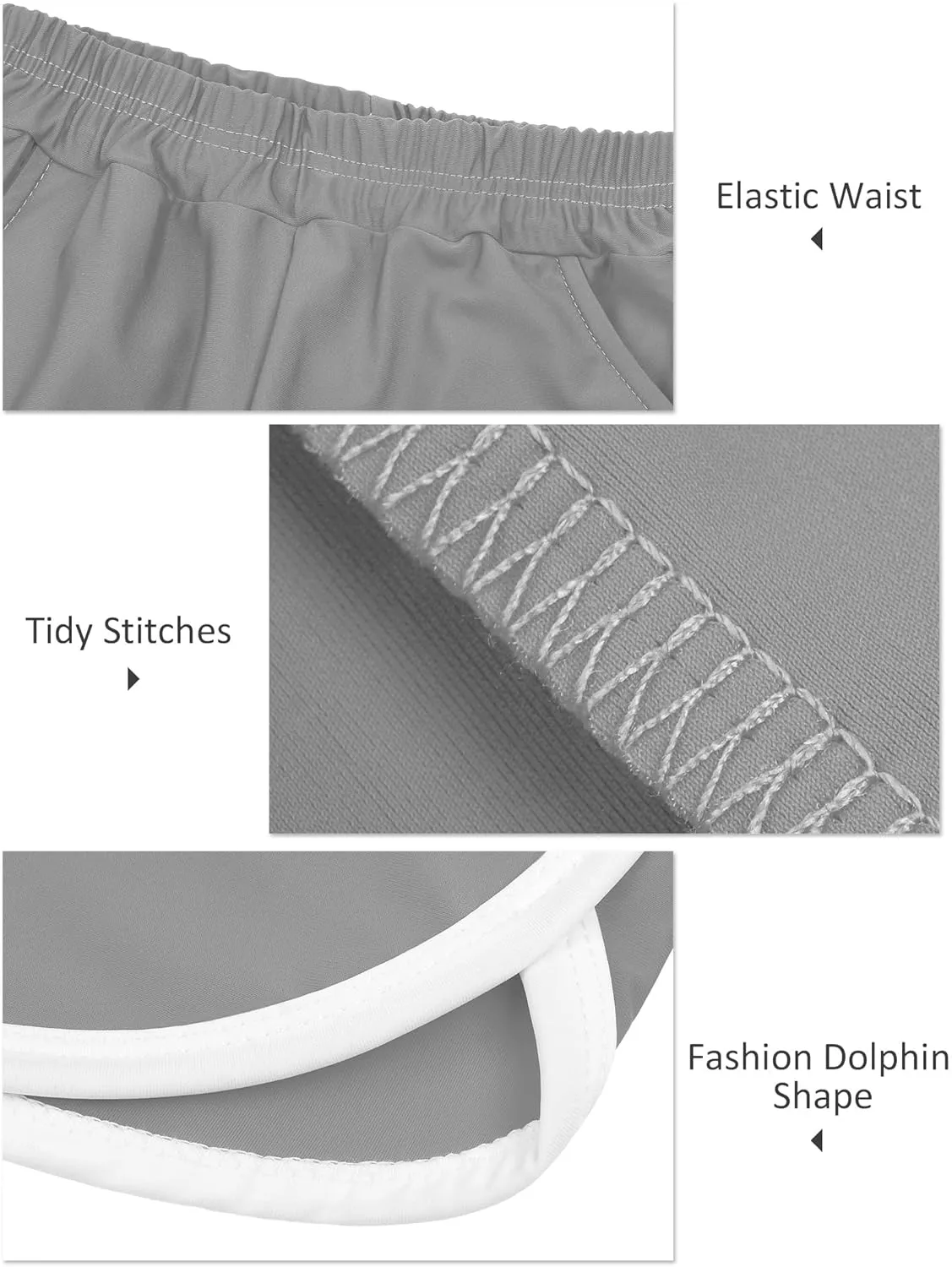 Poroka 3 Packs Girls Running Shorts Athletic Dolphin Gym Shorts with Pockets Quick Dry Fit Running Shorts