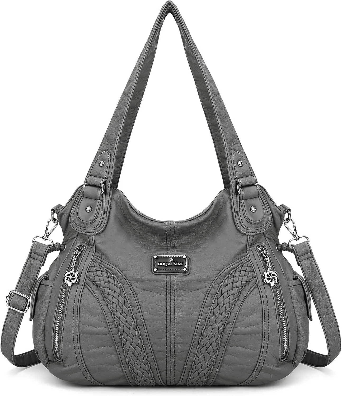 Purses and Handbags Women Fashion Tote Bag Shoulder Bags Top Handle Satchel Purses Washed Synthetic Leather Handbag