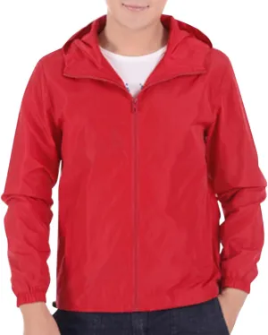 Rain Jacket for Men Lightweight Solid Color Hooded Raincoat Travel Hiking Cycling Windbreakers
