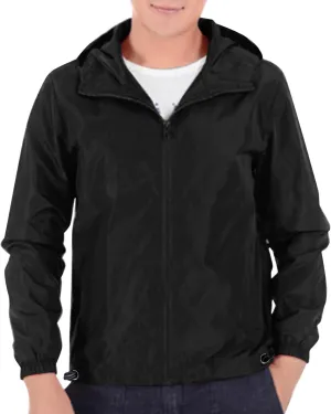 Rain Jacket for Men Lightweight Solid Color Hooded Raincoat Travel Hiking Cycling Windbreakers