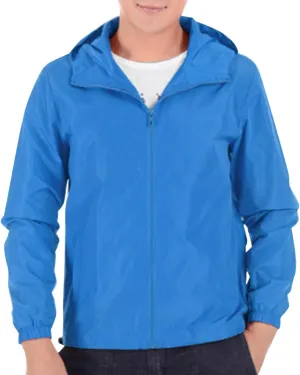 Rain Jacket for Men Lightweight Solid Color Hooded Raincoat Travel Hiking Cycling Windbreakers