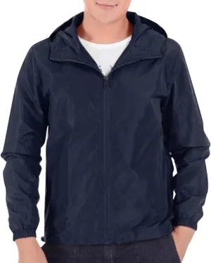 Rain Jacket for Men Lightweight Solid Color Hooded Raincoat Travel Hiking Cycling Windbreakers