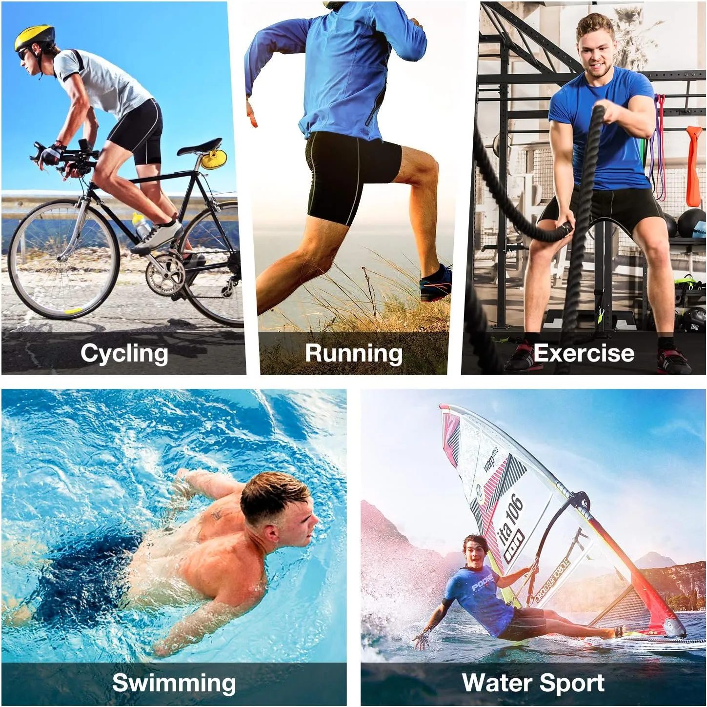 Runhit Compression Shorts Men Underwear Spandex Running Shorts Workout Athletic