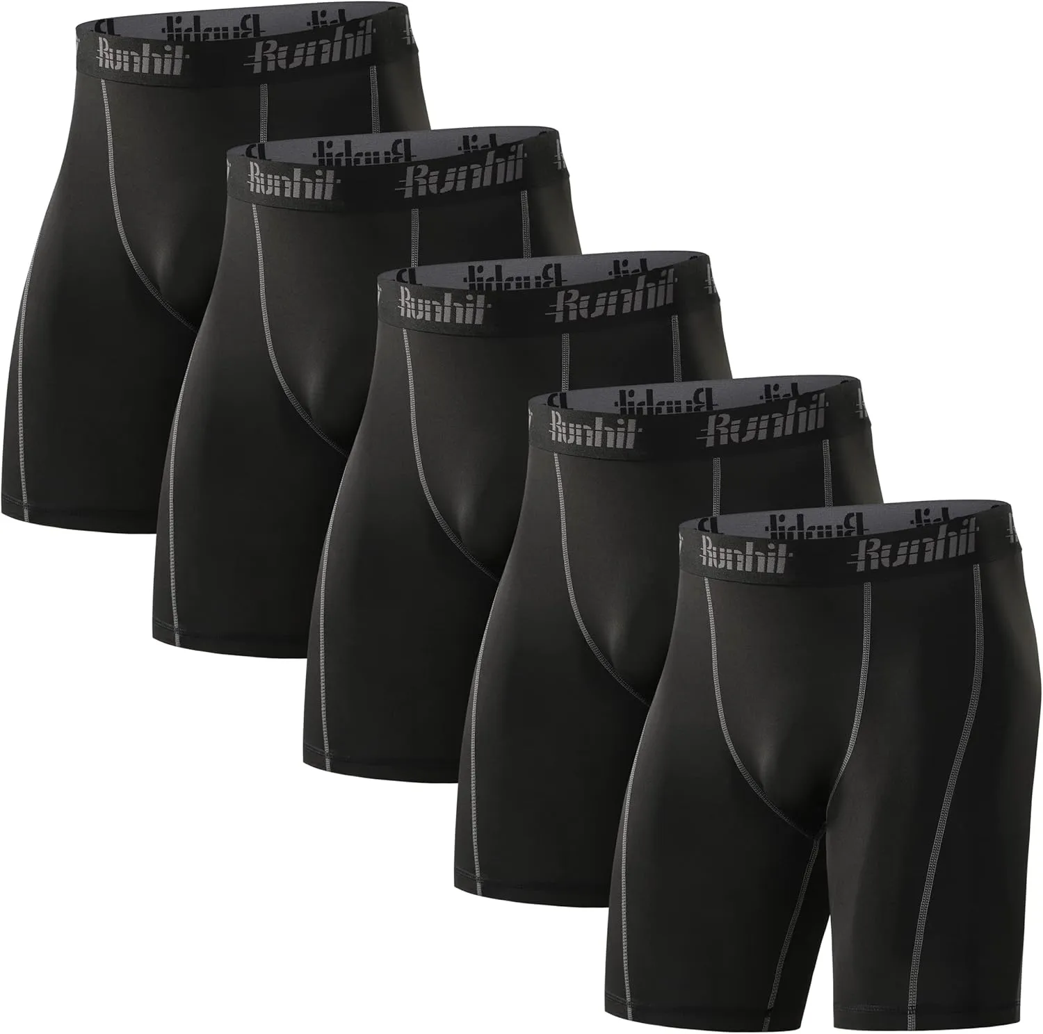 Runhit Compression Shorts Men Underwear Spandex Running Shorts Workout Athletic