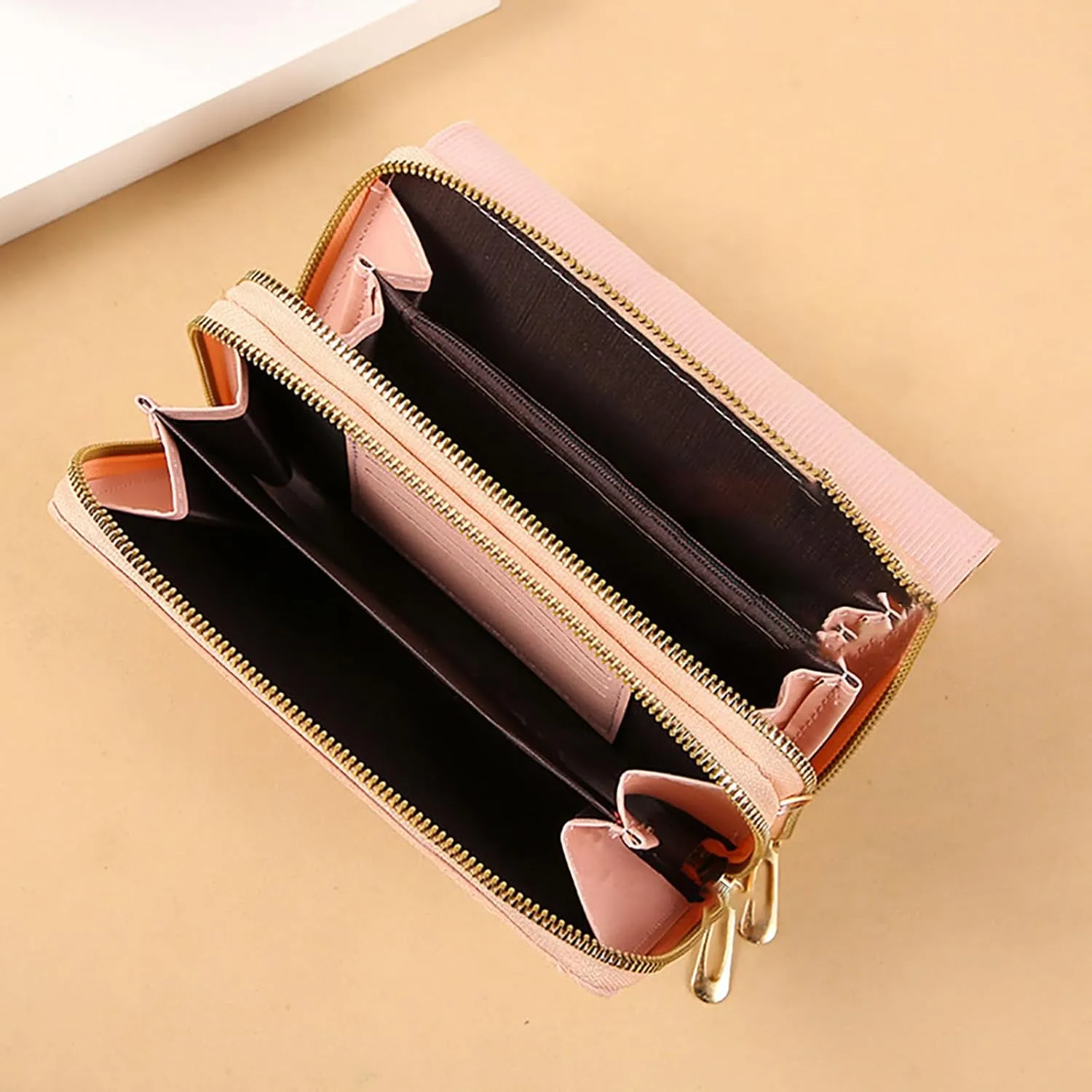 Shoulder Bags for Women Cute Hobo Tote Handbags Mini Clutch Purses with Zipper Closure Multi Compartment Purse(Black)