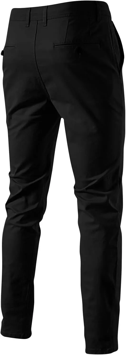 Skinny Pants for Mens Slim Fit Stretch Casual Jeans Dyeing Stretch Straight Leg Fashion Formal Work Pants with Pocket