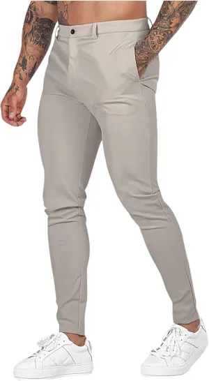 Skinny Pants for Mens Slim Fit Stretch Casual Jeans Dyeing Stretch Straight Leg Fashion Formal Work Pants with Pocket
