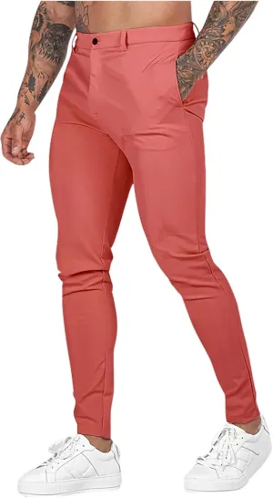 Skinny Pants for Mens Slim Fit Stretch Casual Jeans Dyeing Stretch Straight Leg Fashion Formal Work Pants with Pocket