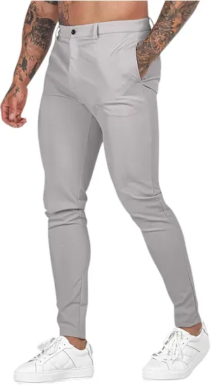 Skinny Pants for Mens Slim Fit Stretch Casual Jeans Dyeing Stretch Straight Leg Fashion Formal Work Pants with Pocket