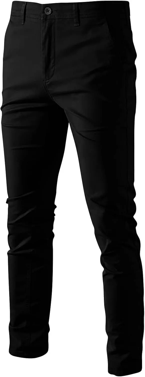 Skinny Pants for Mens Slim Fit Stretch Casual Jeans Dyeing Stretch Straight Leg Fashion Formal Work Pants with Pocket