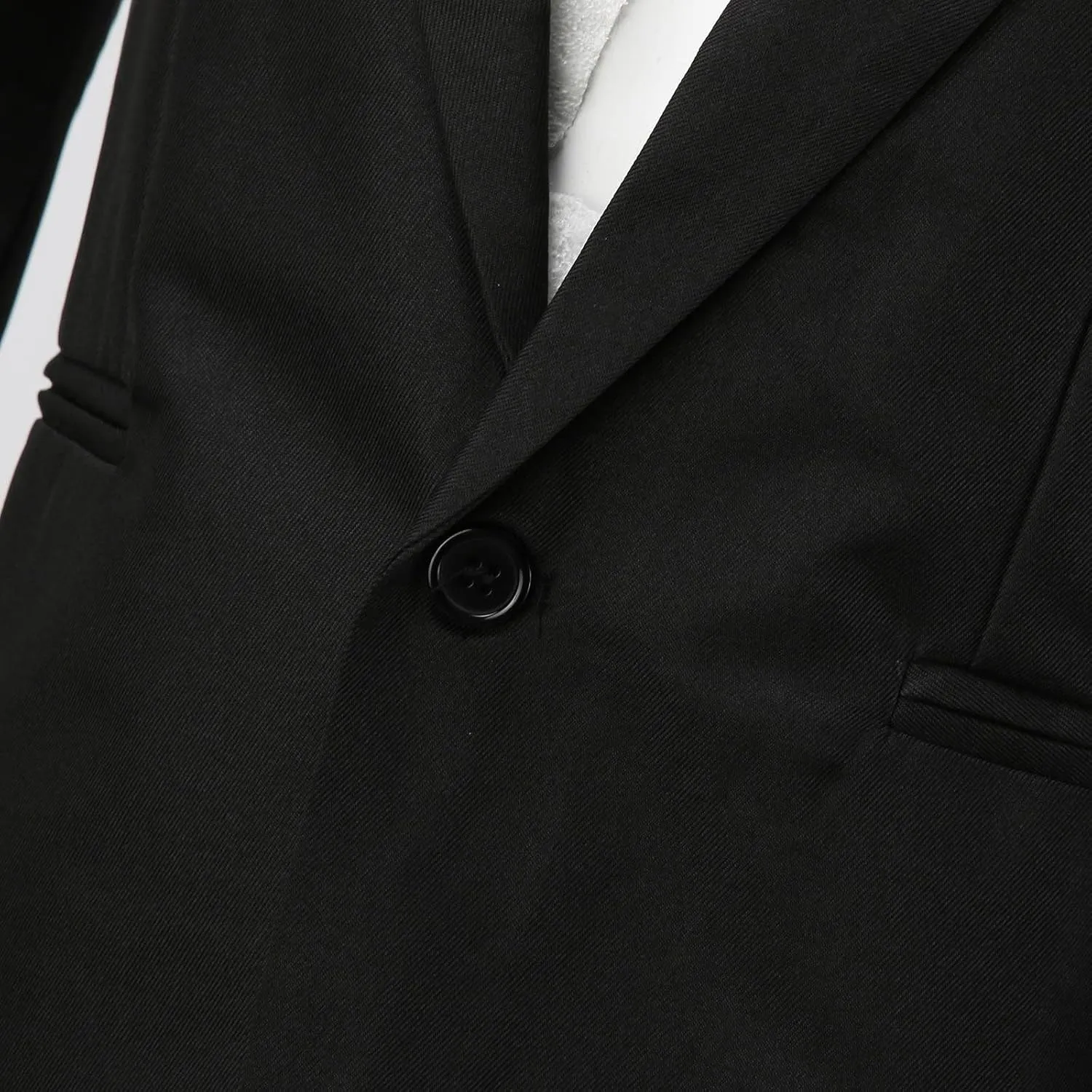 Slim Fit Tuxedo Blazer and Pants for Wedding Prom, 2 Piece Suit for Men, One Button Blazer Jacket Vest Pants