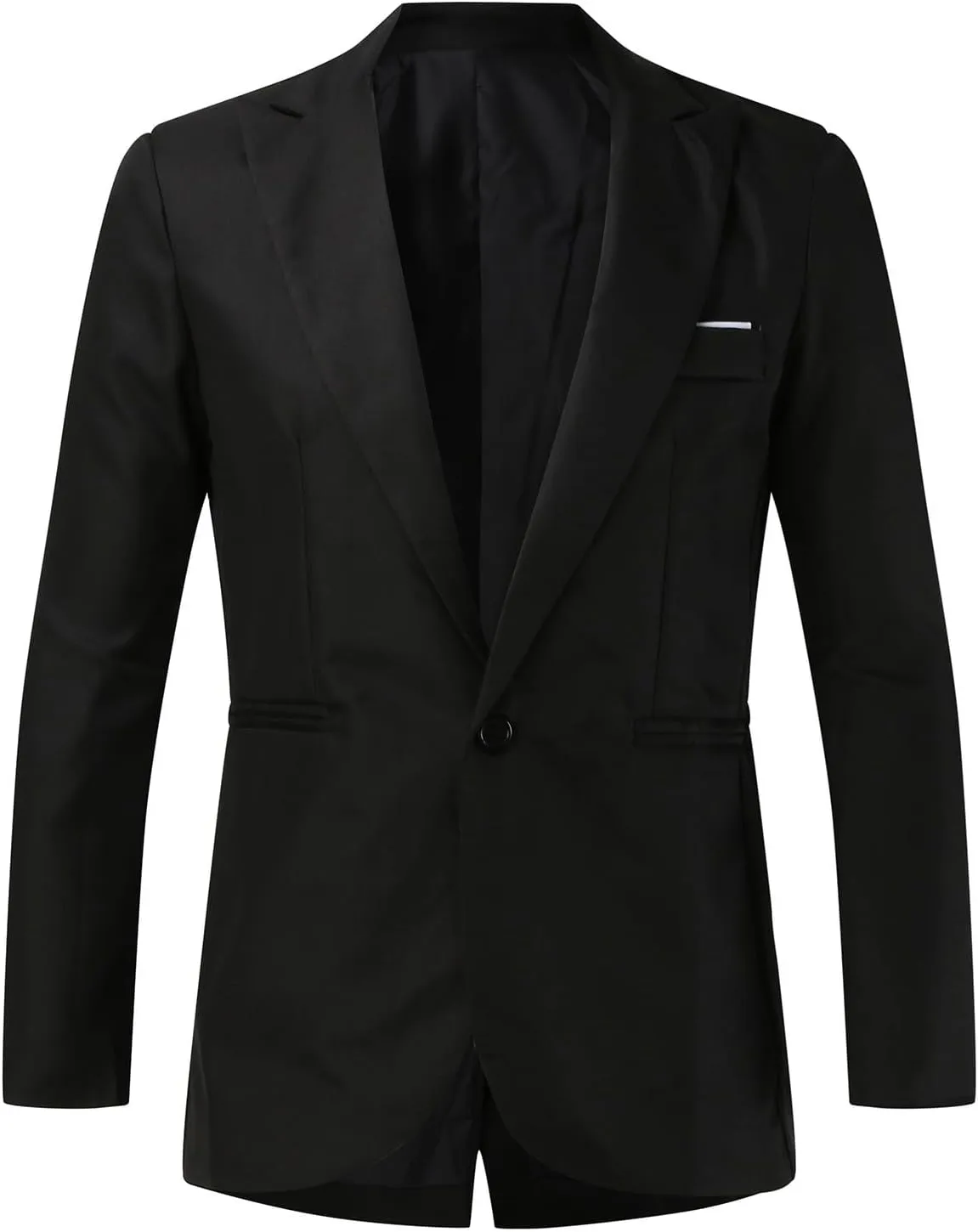 Slim Fit Tuxedo Blazer and Pants for Wedding Prom, 2 Piece Suit for Men, One Button Blazer Jacket Vest Pants