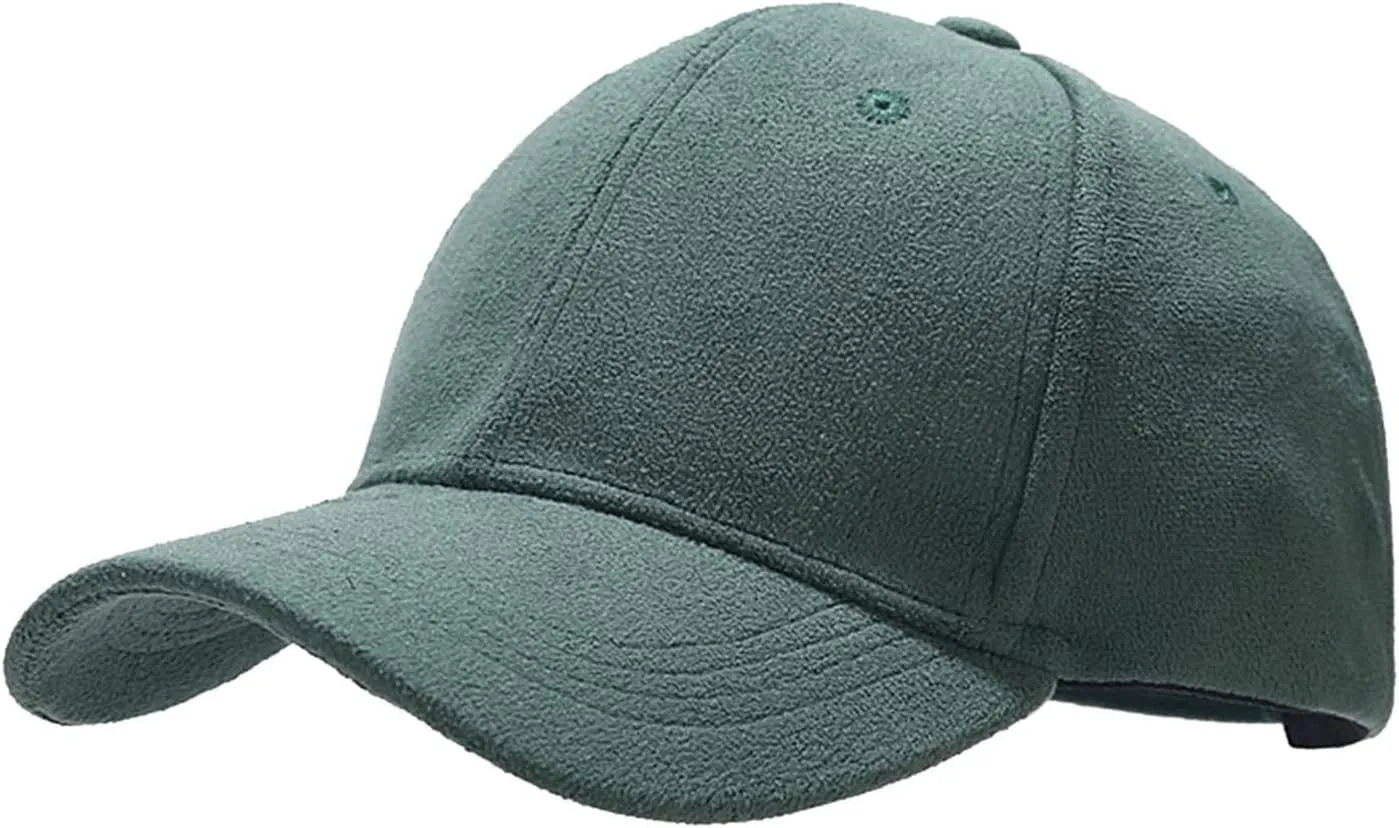 Suede Baseball Caps for Women Classic Adjustable Plain Running Dad Hats Stylish Unconstructed Low Profile Trucker Hat